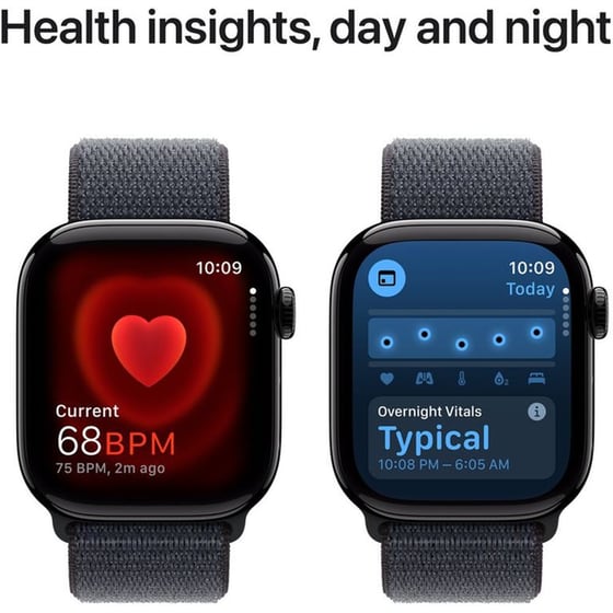 Apple Watch Series 10 GPS 42mm Jet Black Aluminium Case with Ink Sport Loop image 4