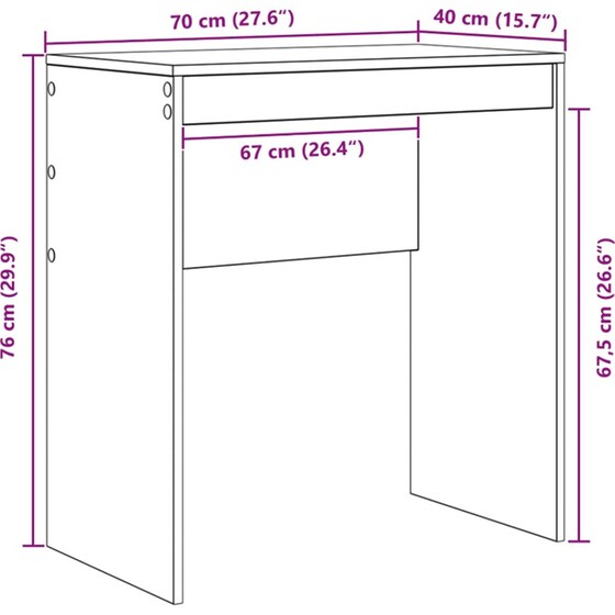 Γραφείο VidaXL 115,5x40x127 cm - Γκρι Σκυροδέματος (2 τεμ.) image 11