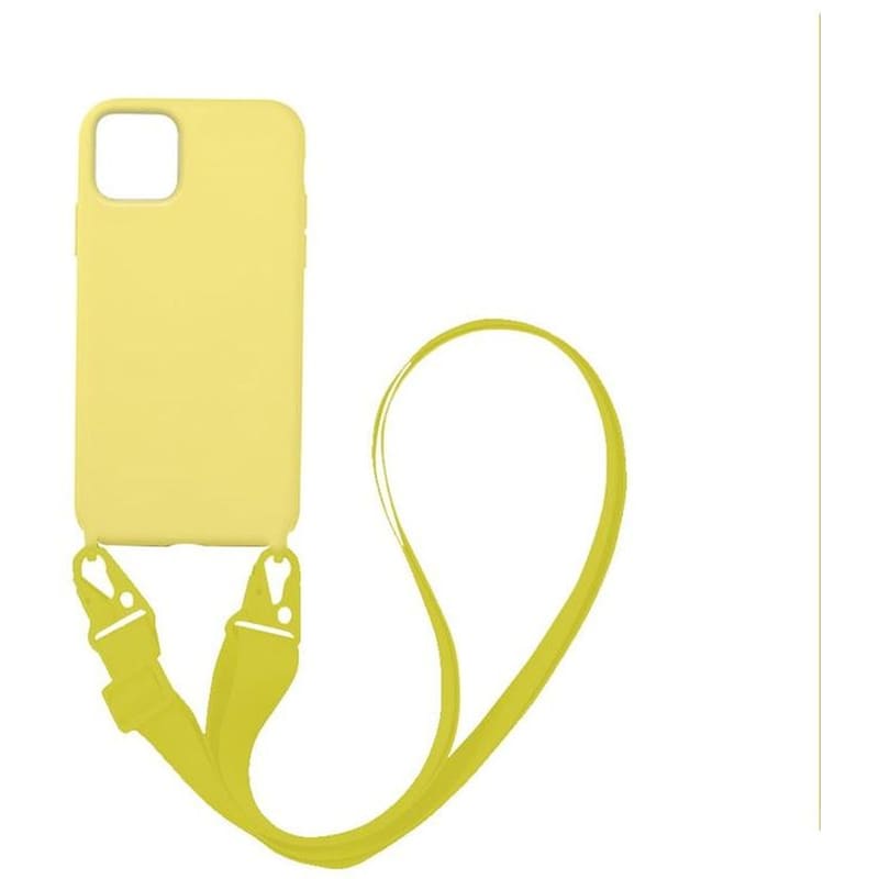 Θήκη Apple iPhone 11 - Sonique Carryhang Liquid Silicone Strap - Κίτρινο