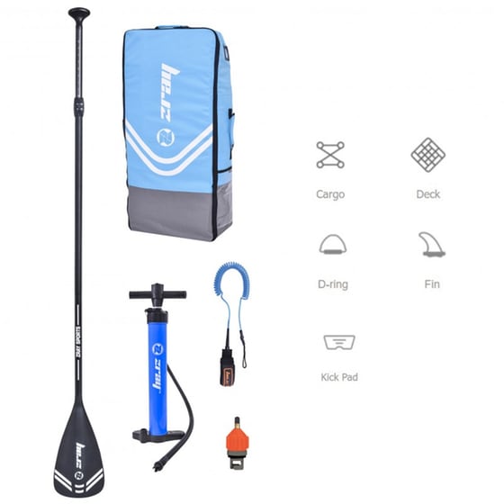 Φουσκωτή Σανίδα SUP X-Rider ZRAY X1 Complete Package 310 x 81 cm - Γαλάζια image 6