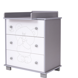 Drewex Συρταριερα Αλλαξιερα Bear - Butterfly Silver-white Dr201dr