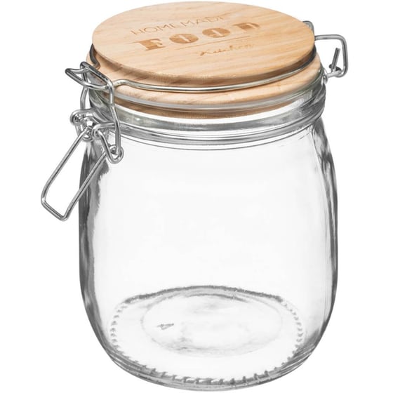Βάζο Κουζίνας Spitishop Γυάλινο Φ11x15.5 cm - Διάφανο/Καφέ image 0