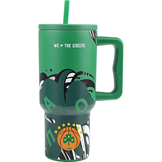 Κούπα Θερμός Estia Με Λαβή & Καλαμάκι 900ml Panathinaikos We The Greens image 0
