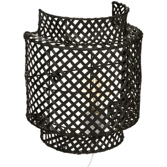 Απλίκα Τοίχου Spitishop με Φις Πρίζας Ξύλινη 23x15x28 cm - Μαύρη image 0
