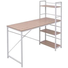 Γραφείο Βιβλιοθήκη VidaXL από Μοριοσανίδα 120x52cm - Δρυς/Λευκό