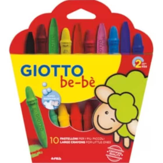Κηρομπογιές Giotto Με Ξυστρα Bebe 12 Τεμάχια image 0
