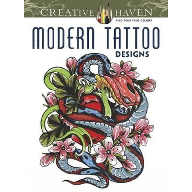 Creative Haven Modern Tattoo Designs Coloring Book