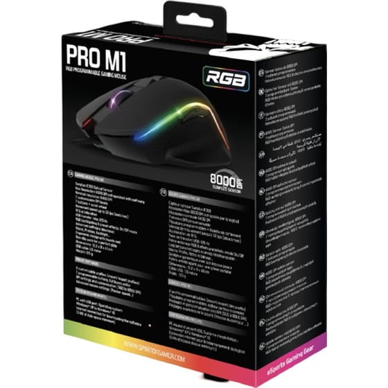 Gaming Ενσύρματο Ποντίκι Spirit Of Gamer Pro-M1 8000 DPI RGB - Μαύρο image 4