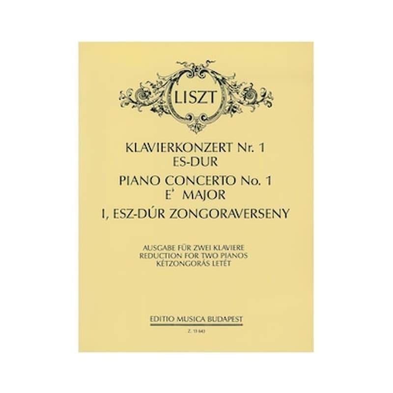 EDITIO MUSICA BUDAPEST Liszt - Piano Concerto Nr.1 Eb Major, Reduction For Two Pianos