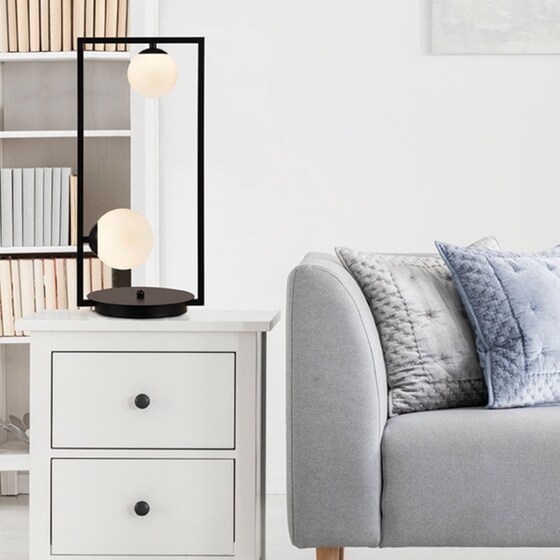 Πορτατίφ Aca Quadro Od91252tb Μεταλλικό Φ21x54 cm - Μαύρο/Λευκό image 2