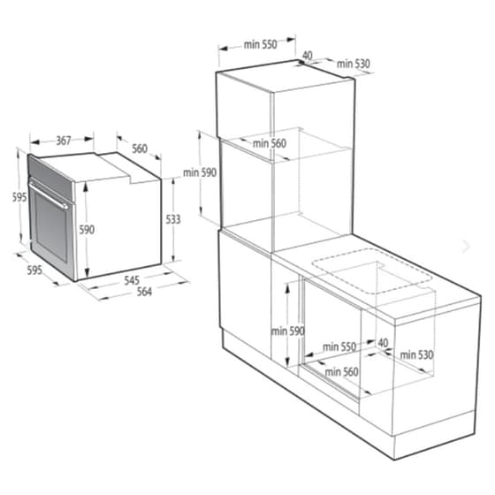 HISENSE BI64121AX 77 Lt Inox Εντοιχιζόμενος Φούρνος Άνω Πάγκου image 5
