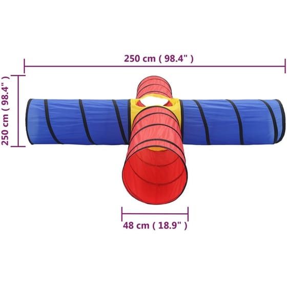 Vidaxl Παιδικό Τούνελ 250 x 250 x 48 εκ Πολύχρωμη image 9