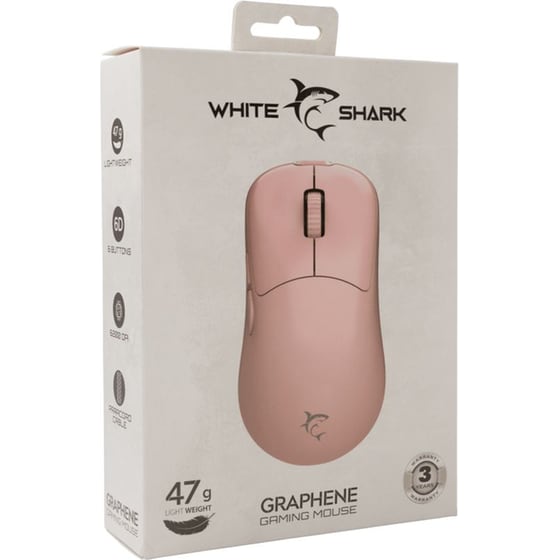 White Shark  Graphene Gaming Ενσύρματο Ποντίκι - Pink image 5