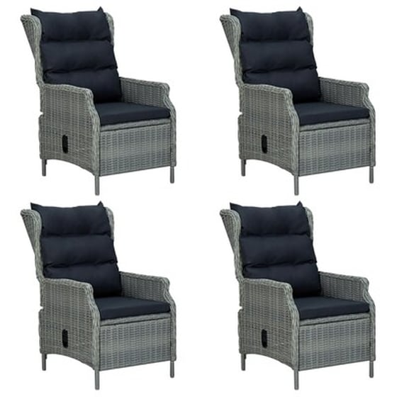 Vidaxl Σετ Τραπεζαρίας Κήπου 5 Τεμαχίων Ανοιχτό Γκρι image 5