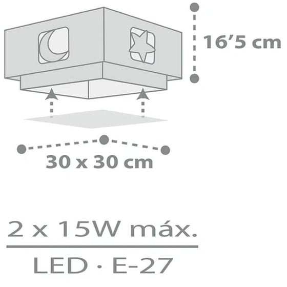 Παιδικό Φωτιστικό Οροφής Ango Moonlight Πλαφονιέρα 63236Ε - Γκρι image 4