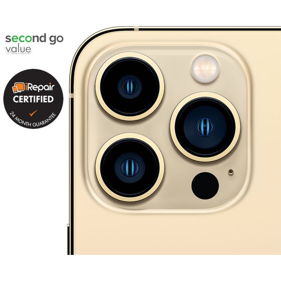 Μεταχειρισμένο Apple iPhone 13 Pro Max 128GB Gold second go value Certified by iRepair image 4