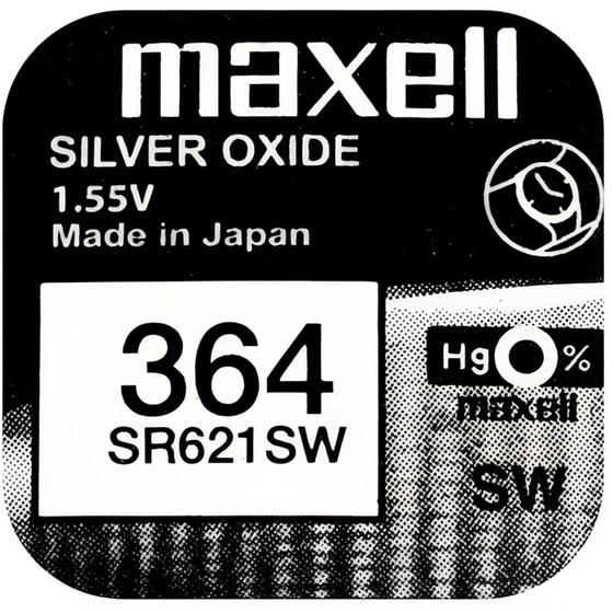 Μπαταρίες Για Ρολόγια Murata Silver Oxide No364 SR621SW 1.55V 10τμχ image 1