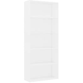 Βιβλιοθήκη VidaXL από Μοριοσανίδα 80x30x189 cm - Λευκό
