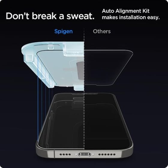 Προστατευτικό οθόνης Apple iPhone 12/iPhone 12 Pro - Spigen Glas.tr Ez Fit Tempered Glass 2pcs image 1