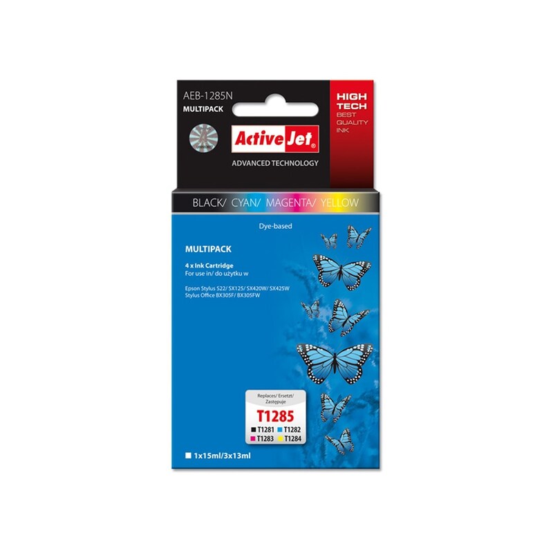 Συμβατό Epson T1285 Πολλαπλό Μελάνι Εκτυπωτή AEB-1285N