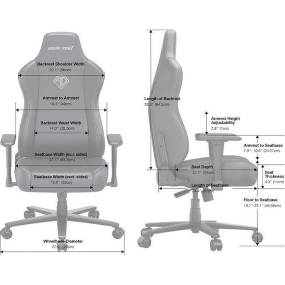 Καρέκλα Gaming/ Γραφείου Anda Seat Novis Ultra XL Υφασμάτινη - Γκρι image 5