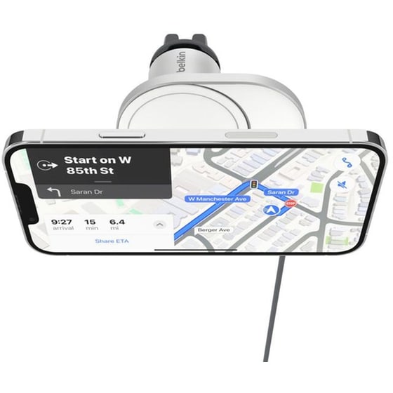 Ασύρματος Φορτιστής Αυτοκινήτου Belkin BoostCharge Pro Magnetic Wireless Car Charger with Qi2 15W - Silver image 2