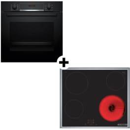 BOSCH PKE645BA2E & HBA514BB3 71 Lt Εντοιχιζόμενο Σετ Φούρνος και Εστία