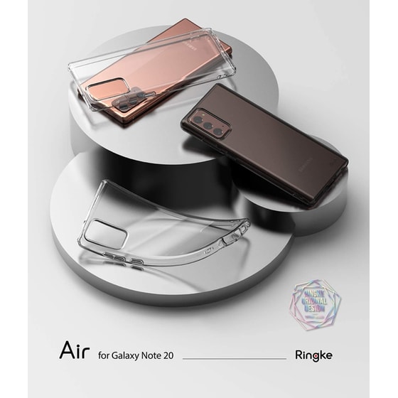 Θήκη Samsung Galaxy Note 20 - Ringke Air Silicon Case - Smoke Black image 4