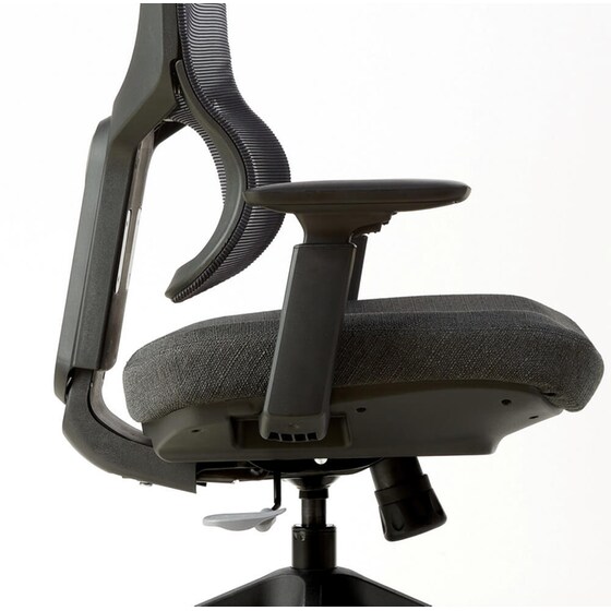 Καρέκλα Γραφείου Thesis S8 από Ύφασμα Mesh 64x120-130 cm - Ανθρακί/Μαύρο image 6