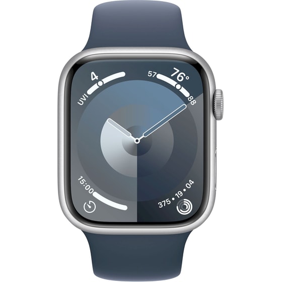Apple Watch Series 9 Aluminium Silver GPS 45mm - Storm Blue Small/Medium image 2
