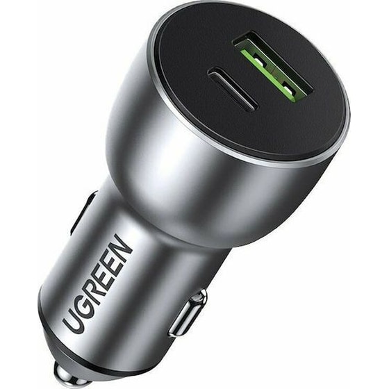 Φορτιστής Αυτοκινήτου Ugreen  60980 1x USB-A, 1x USB-C - Ασημί image 0