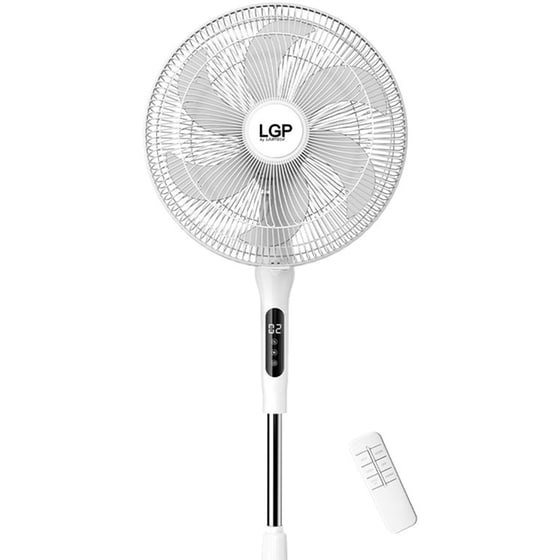 LAMTECH Ανεμιστήρας Ορθοστάτης Με Τηλεχειριστήριο Λευκός image 1