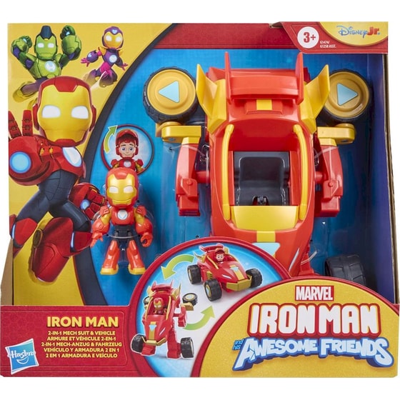 Hasbro Φιγούρα Marvel Iron Man & his Awesome Friends 2 σε 1 - 1 Τμχ Τυχαία Επιλογή Σχεδίου (G12585) image 3