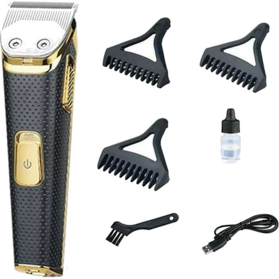 Επαγγελματική Κουρευτική Μηχανή KEMEI KM-6366 με 3 Χτενάκια Επαναφορτιζόμενη Μαύρη image 0