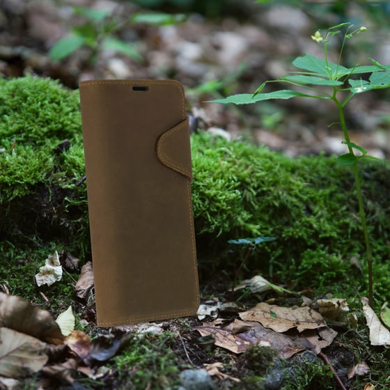 Θήκη Samsung Galaxy Note 10 Lite - Kalibri Suede Natural leather - Brown image 4