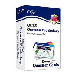 GCSE AQA German: Vocabulary Revision Question Cards (For exams in 2025)
