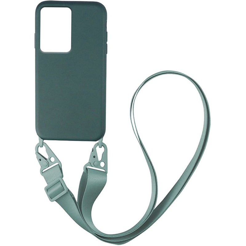 Θήκη Xiaomi Redmi Note 12 Pro+ - Sonique Carryhang Liquid Silicone Strap - Πράσινο Σκούρο