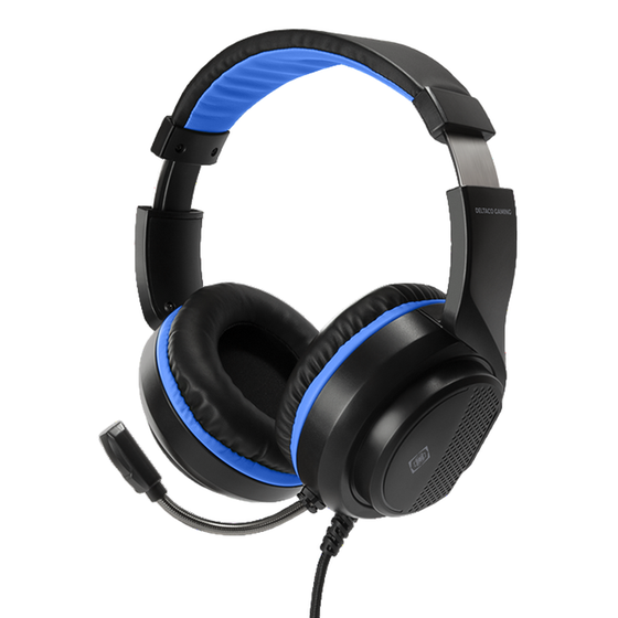 Ακουστικά Κεφαλής Deltaco Gaming Stereo for Ps5 - Μαύρα image 0