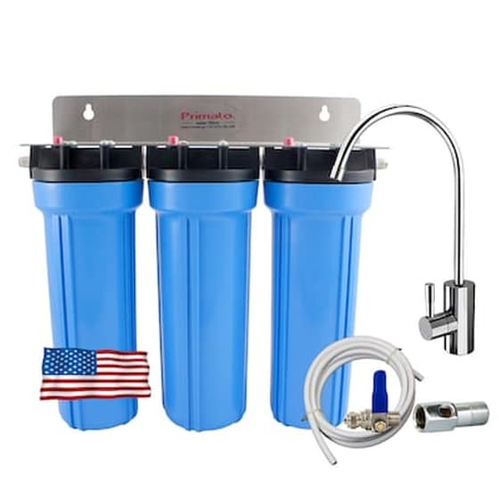 Αμερικάνικο Τριπλό Φίλτρο Νερού Κάτω Πάγκου Με 2 Ενεργούς Άνθρακες Made In Usa Primato Usa3gb14 image 0
