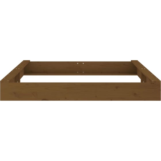 VidaXL Αμμοδόχος με Καθίσματα Τετράγωνη 160x160x20cm Ξύλινη - Καφέ μελί image 4