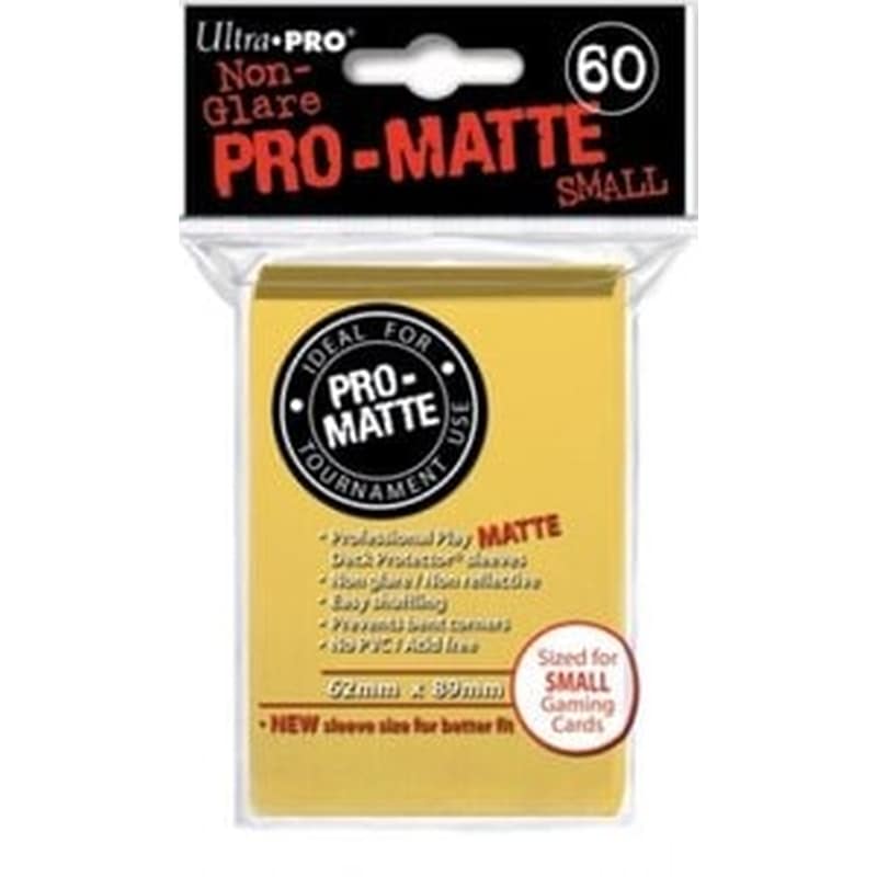 Ygo Ultra Pro Card Sleeves 60ct - Matte Yellow