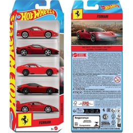 Mattel Hot Wheels Ferrari Σετ 5 Αυτοκινητάκια