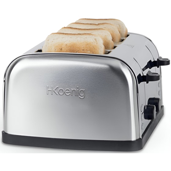 H.KOENIG TOS14 4 Θέσεων 1500W Inox Φρυγανιέρα image 2