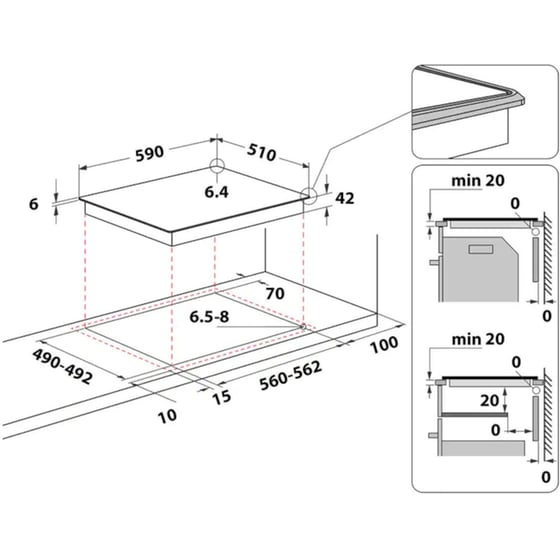 WHIRLPOOL AKT 8601 IX 59 cm Μαύρo Εστία Κεραμική Αυτόνομη image 2