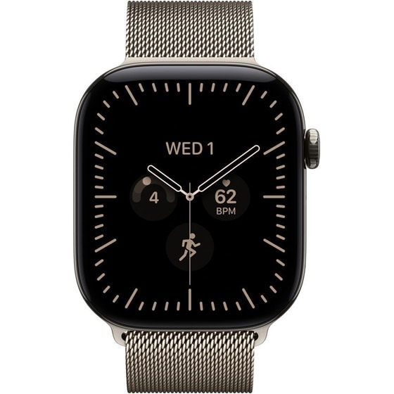 Apple Watch Series 12 GPS + Cellular 46mm Natural Titanium Case with Natural Milanese Loop - S/M image 2