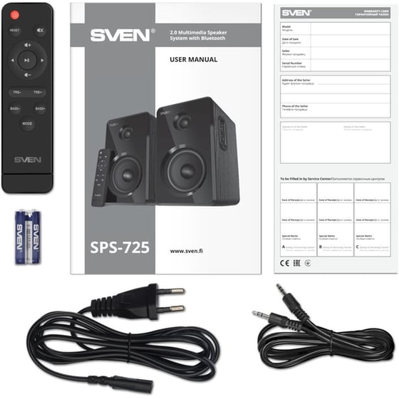 Ηχεία 2.0 Sven SPS-725 2x25 W - Μαύρα image 7