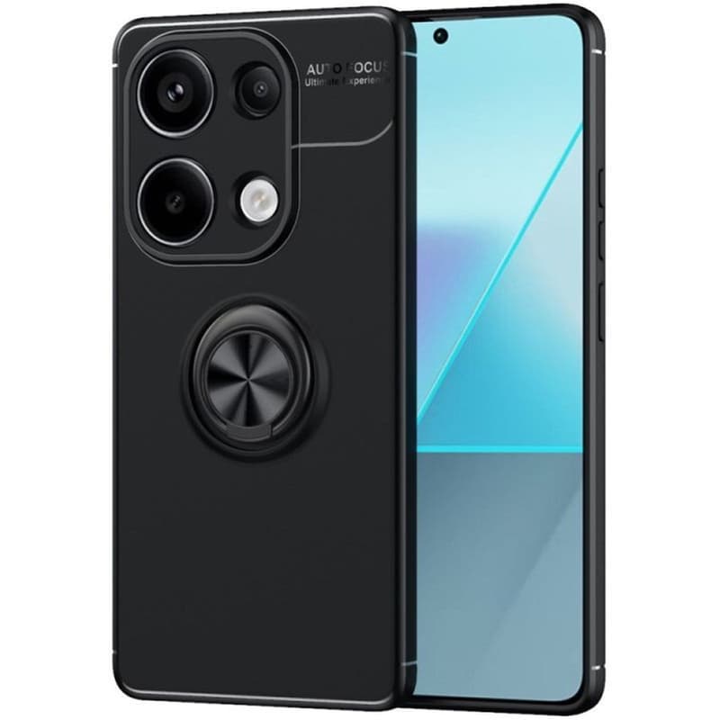 Θήκη Xiaomi Redmi Note 13 4G - Ancus AutoFocus Shock Proof με Ring Holder - Black