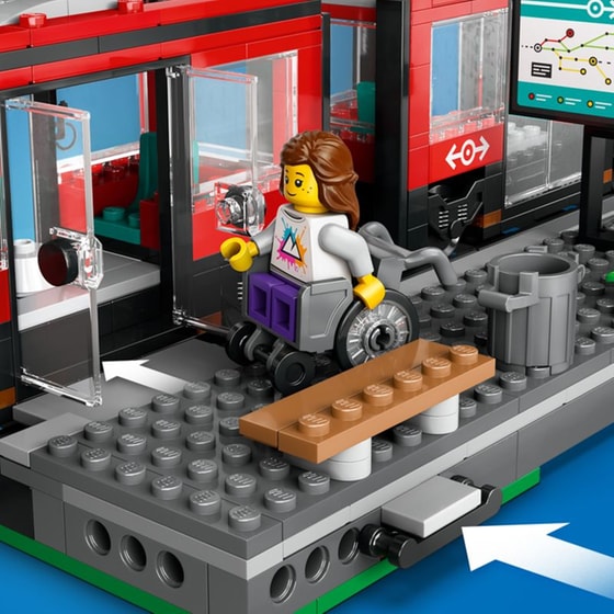 LEGO® City Downtown Streetcar and Station (60423) image 6