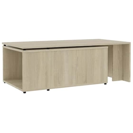 Τραπεζάκι Σαλονιού VidaXL από Μοριοσανίδα 150x50x35cm - Καφέ image 5
