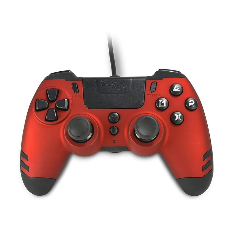 Steelplay Metaltech PS4 Ενσύρματο Χειριστήριο - Ruby Red φωτογραφία